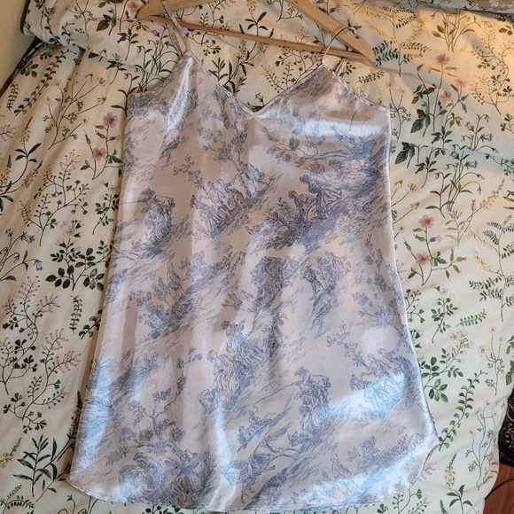 Dresses & Skirts - Satin Blue Slip Dress